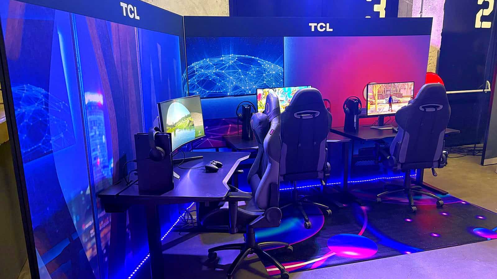 Marketingfoto van TCL event met PlayStation 5 game stations door Rebelz Gaming