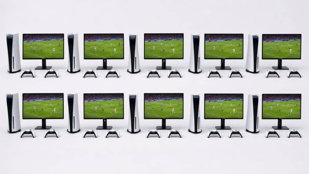 FC toernooi pakket met 10 PlayStation 5 setups huren voor events