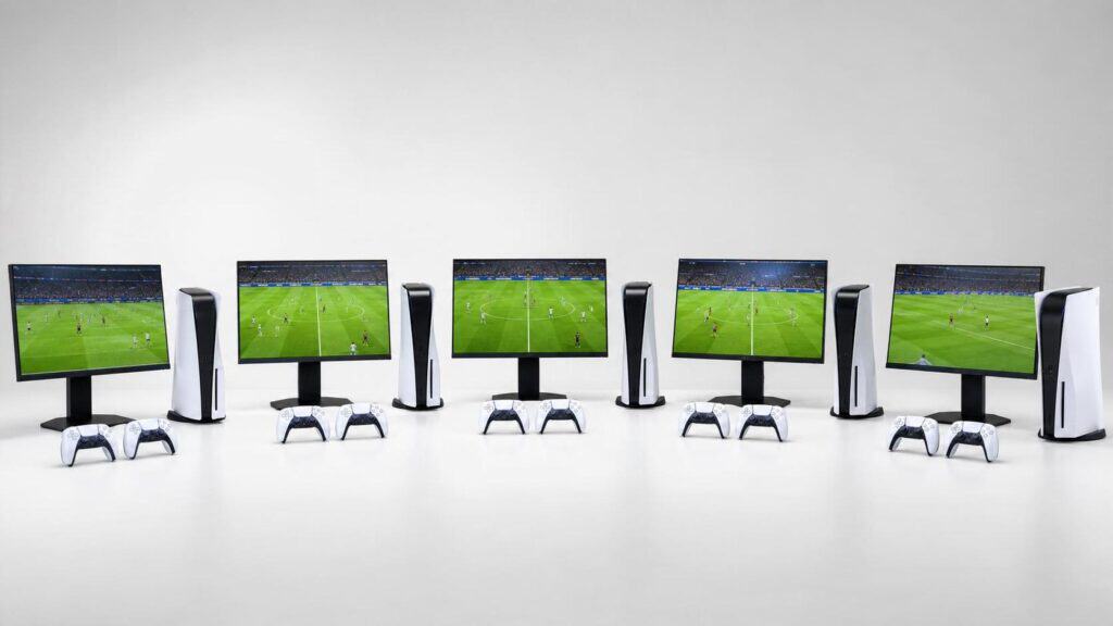 FC toernooi pakket met 5 PlayStation 5 setups huren voor events