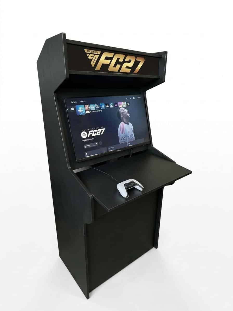 Staande all-in-one game station met 32 inch scherm huren voor gaming events